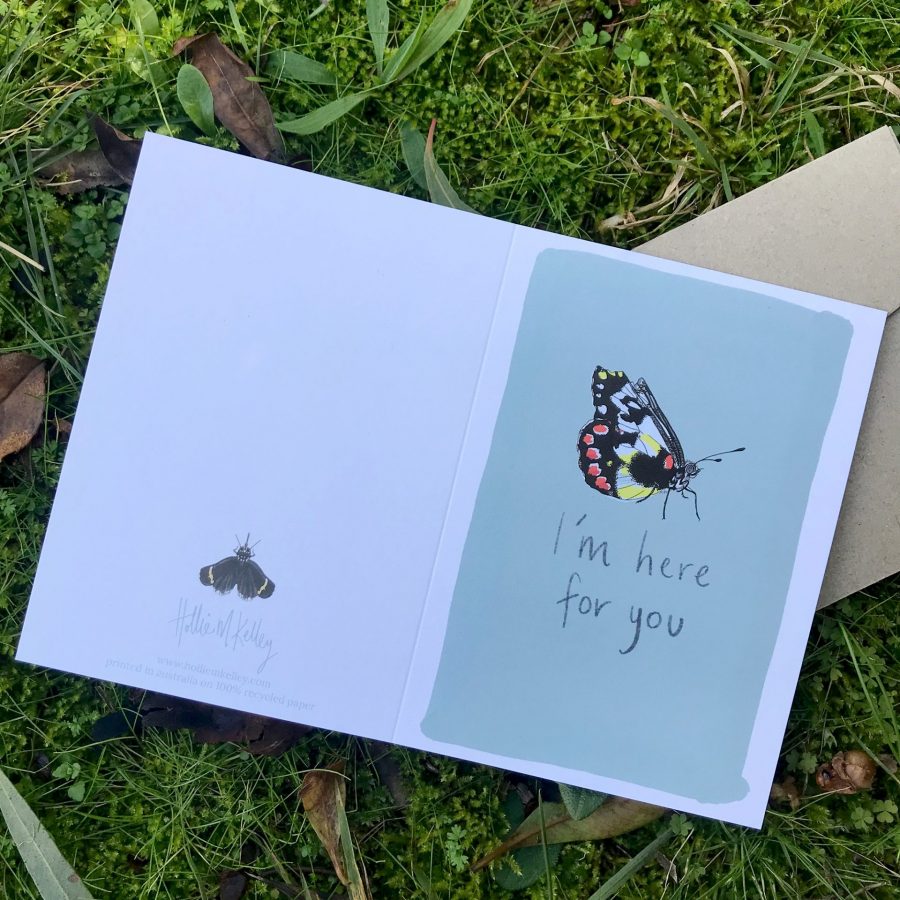 Here for you butterfly card Hollie Kelley