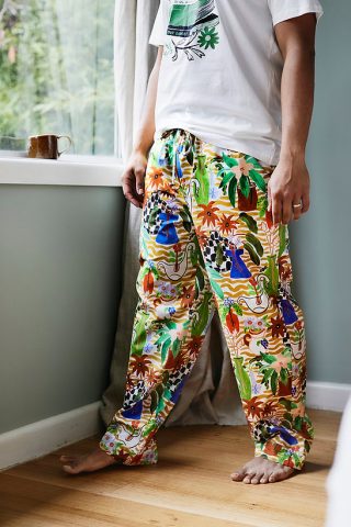 Togetherness Unisex cotton tropical pajama pants