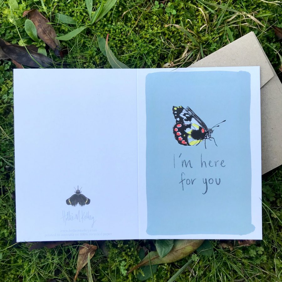 Here for you butterfly card Hollie Kelley