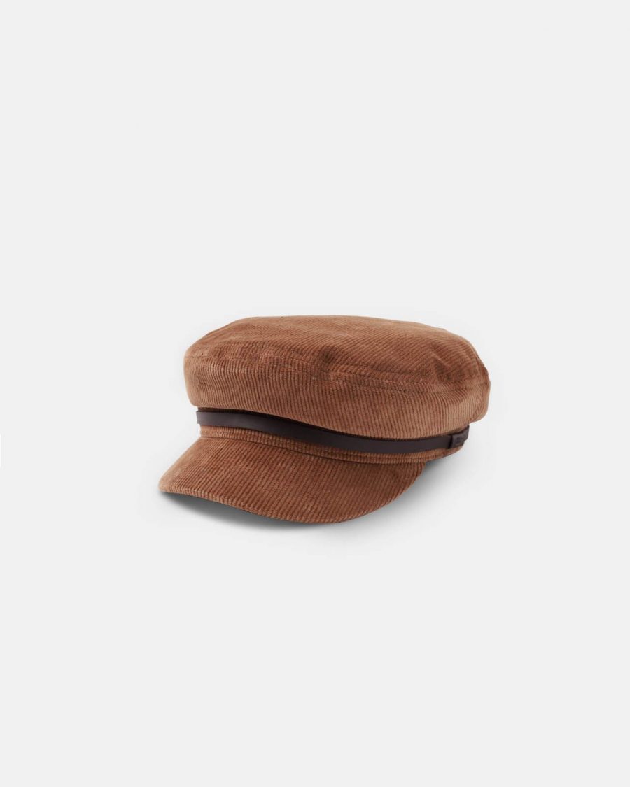 Baler cap in tan will and bear