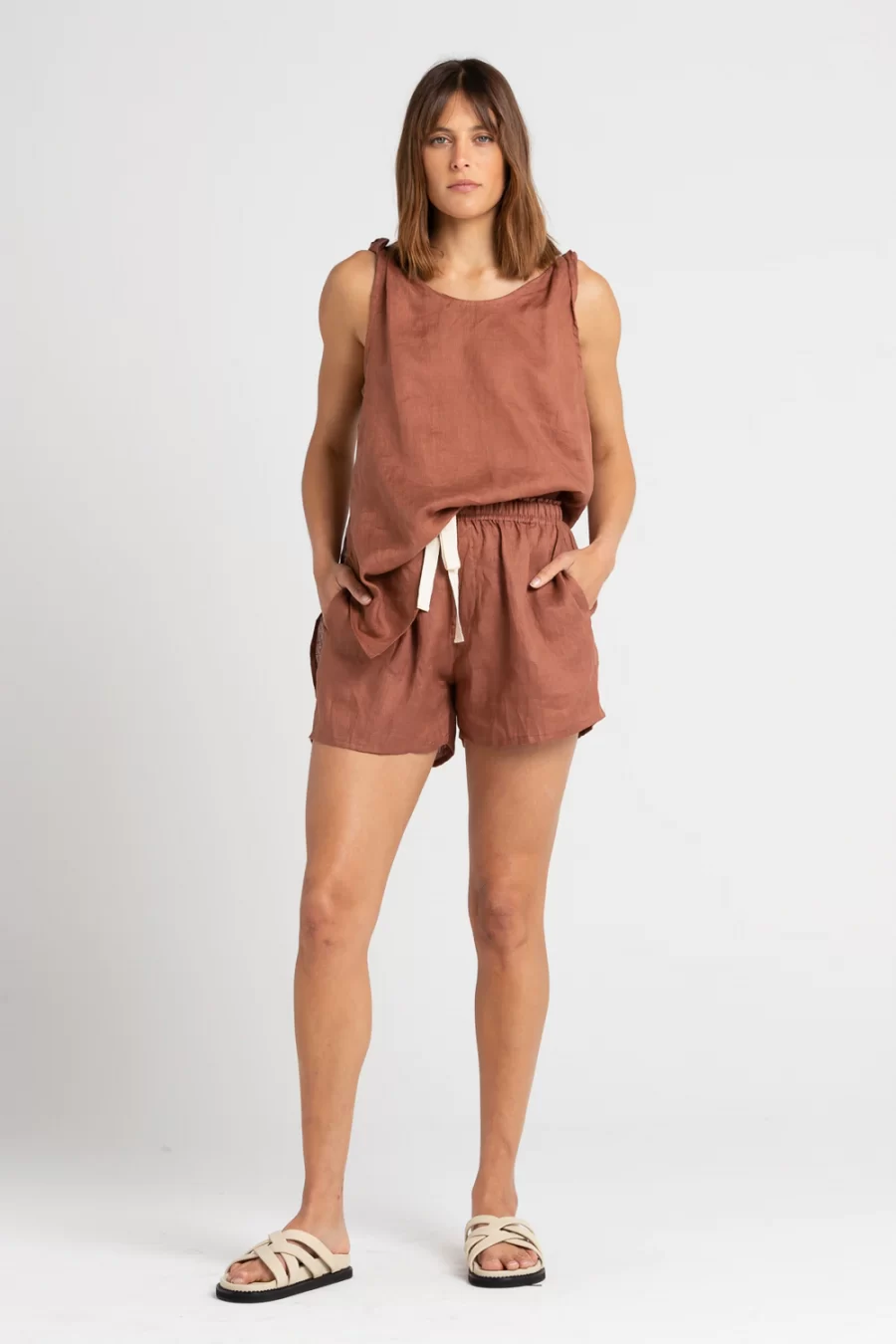Unikspace cooper shorts in Clay