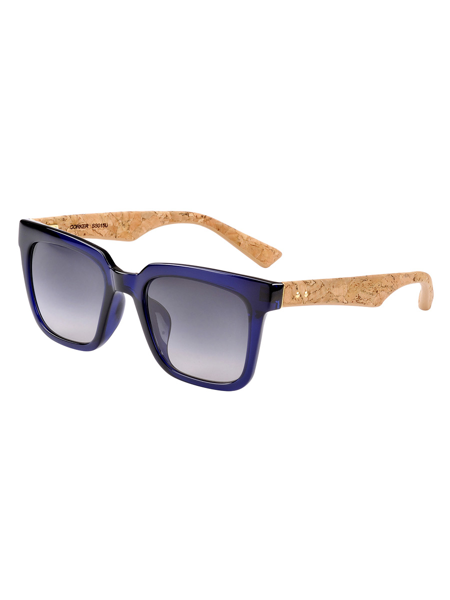 Sticks and sparrow corker inky blue sunglasses