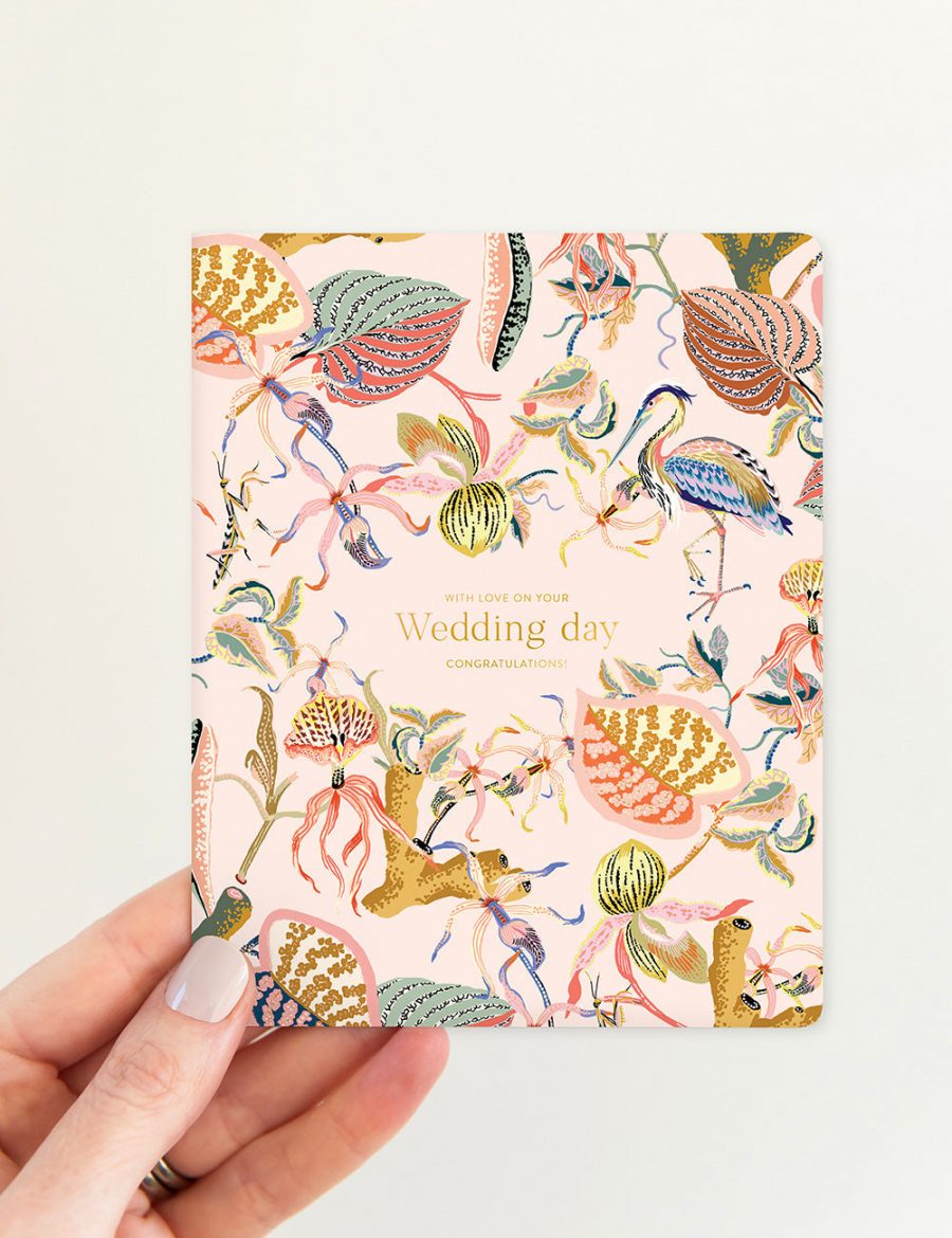 bespoke letterpress card wedding day wondergarden