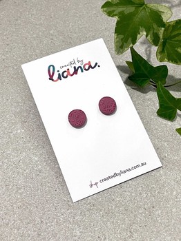 care earrings by liana pink