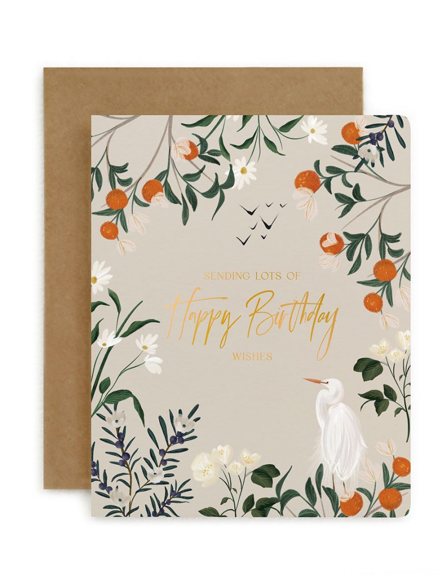 bespoke letterpress card sending lots of happy birthday wishes nancy noreth