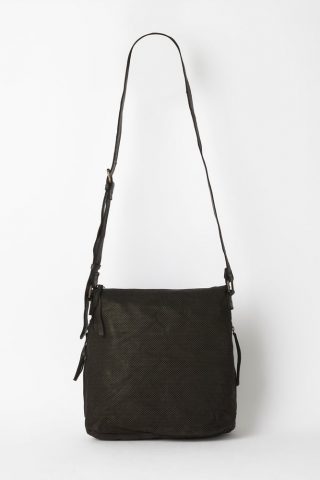 juju & co perforated slouchy bag in black
