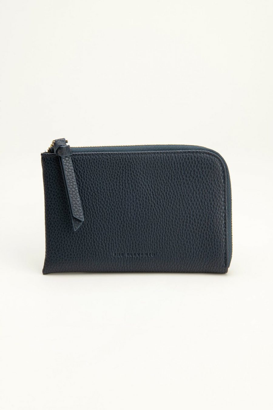 the eleventh small vegan leather pouch in navy