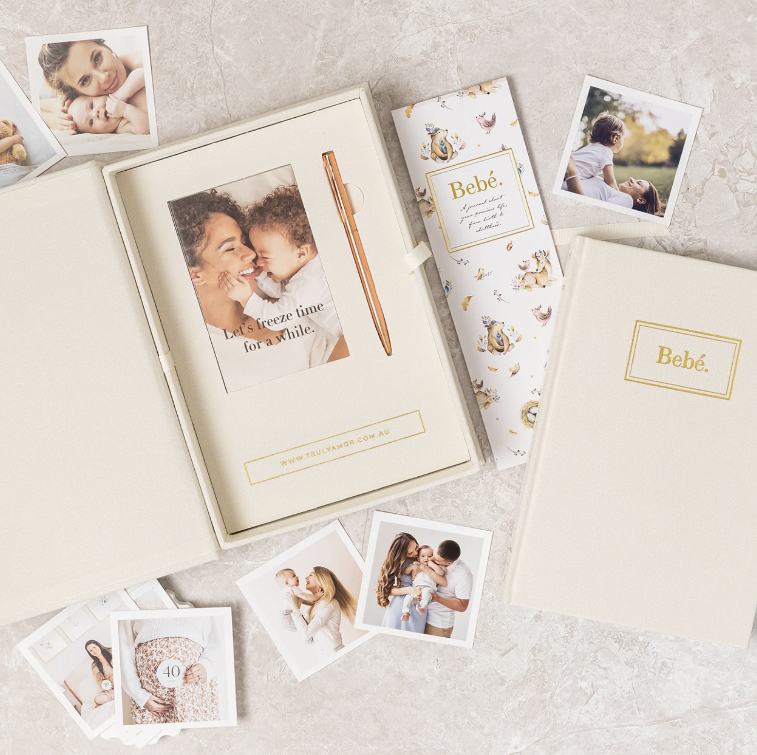truly amor baby bebe book with keepsake box and pen