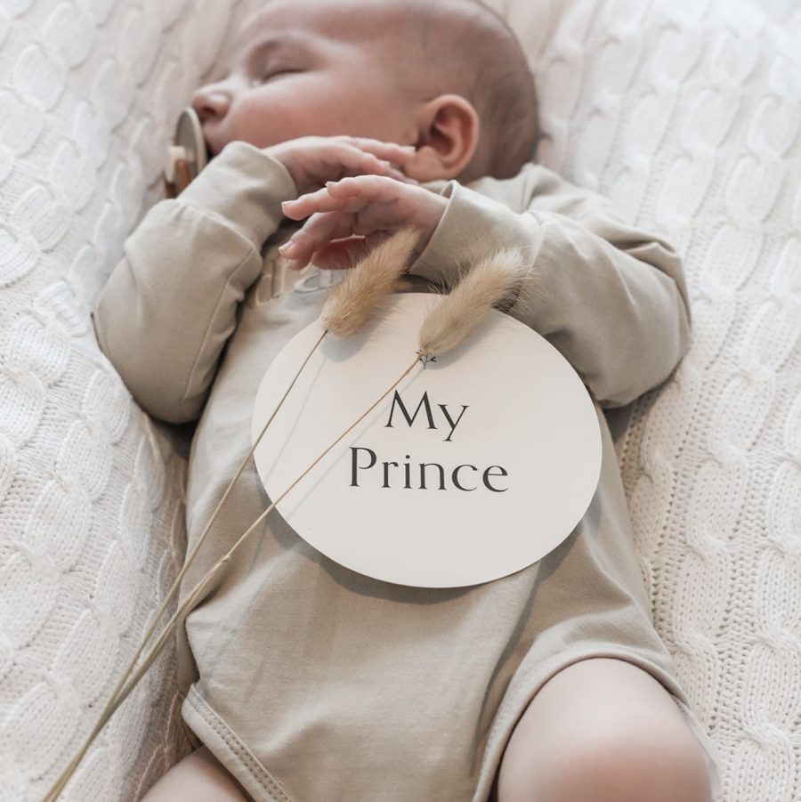 truly amor baby milestone cards my prince