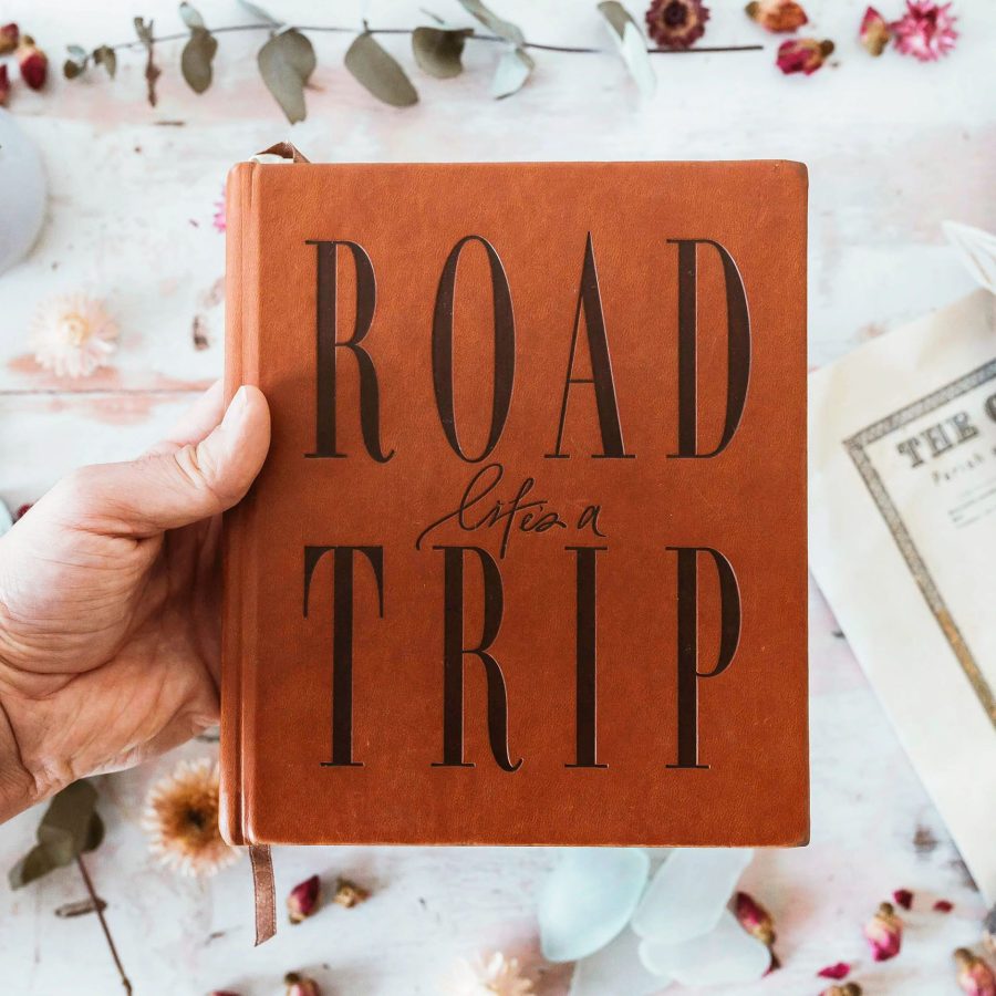 axel and ash life's a roadtrip journal in tan