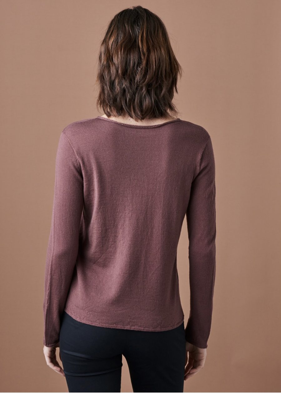 uimi phoebe jersey top in mulberry