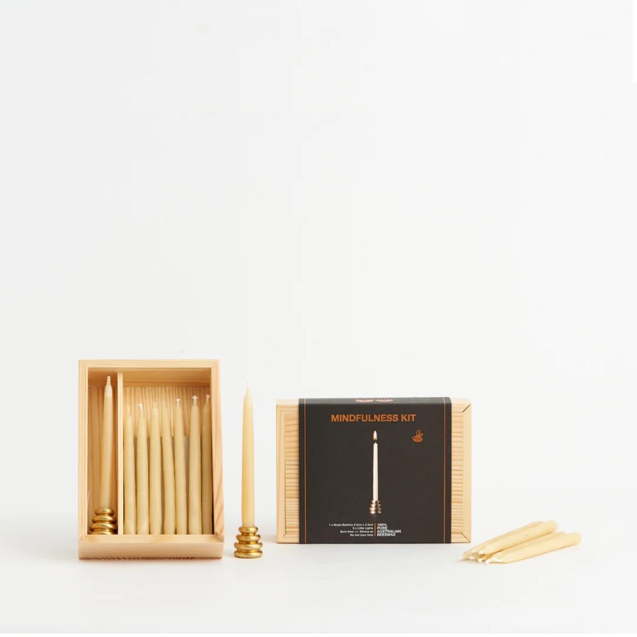 queen b mindfulness kit beeswax candles