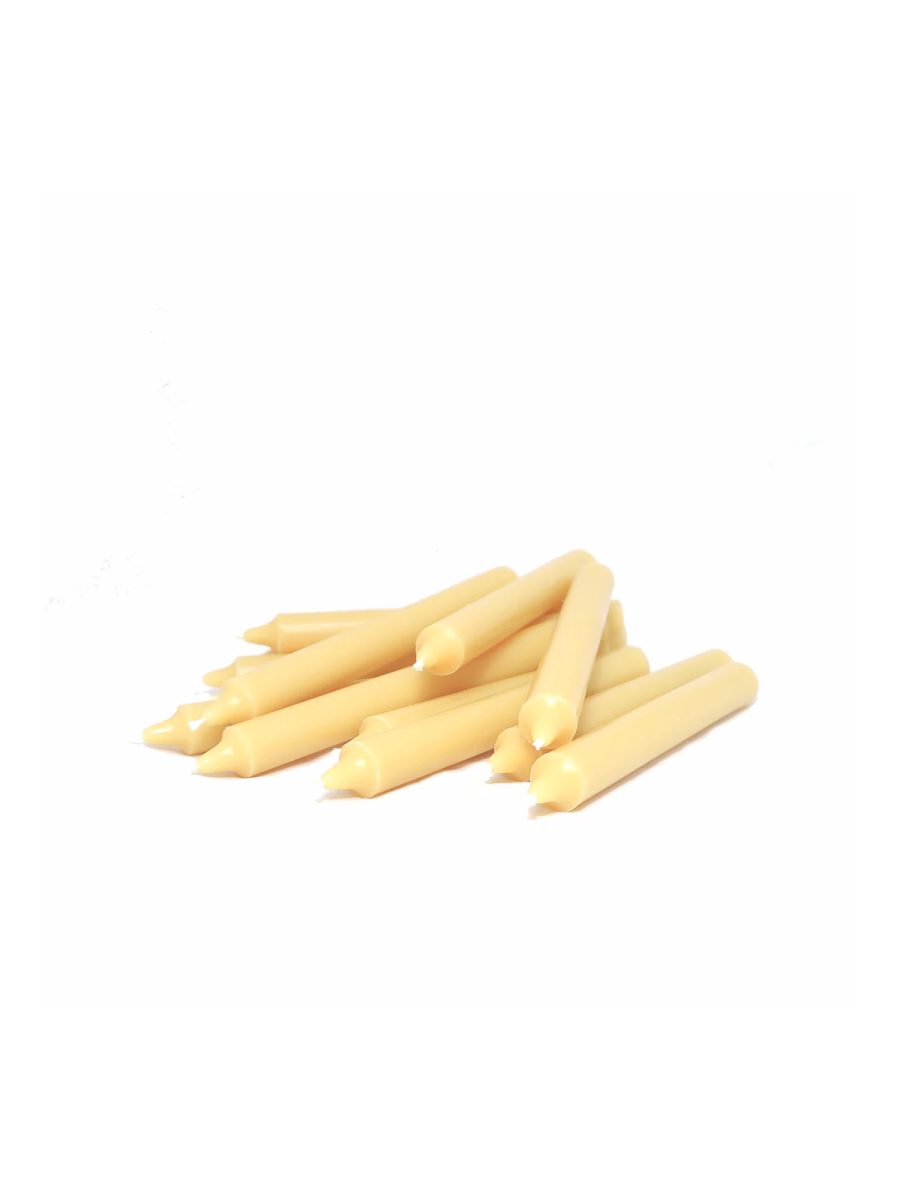20cm solid dinner tapers queen b beeswax candles