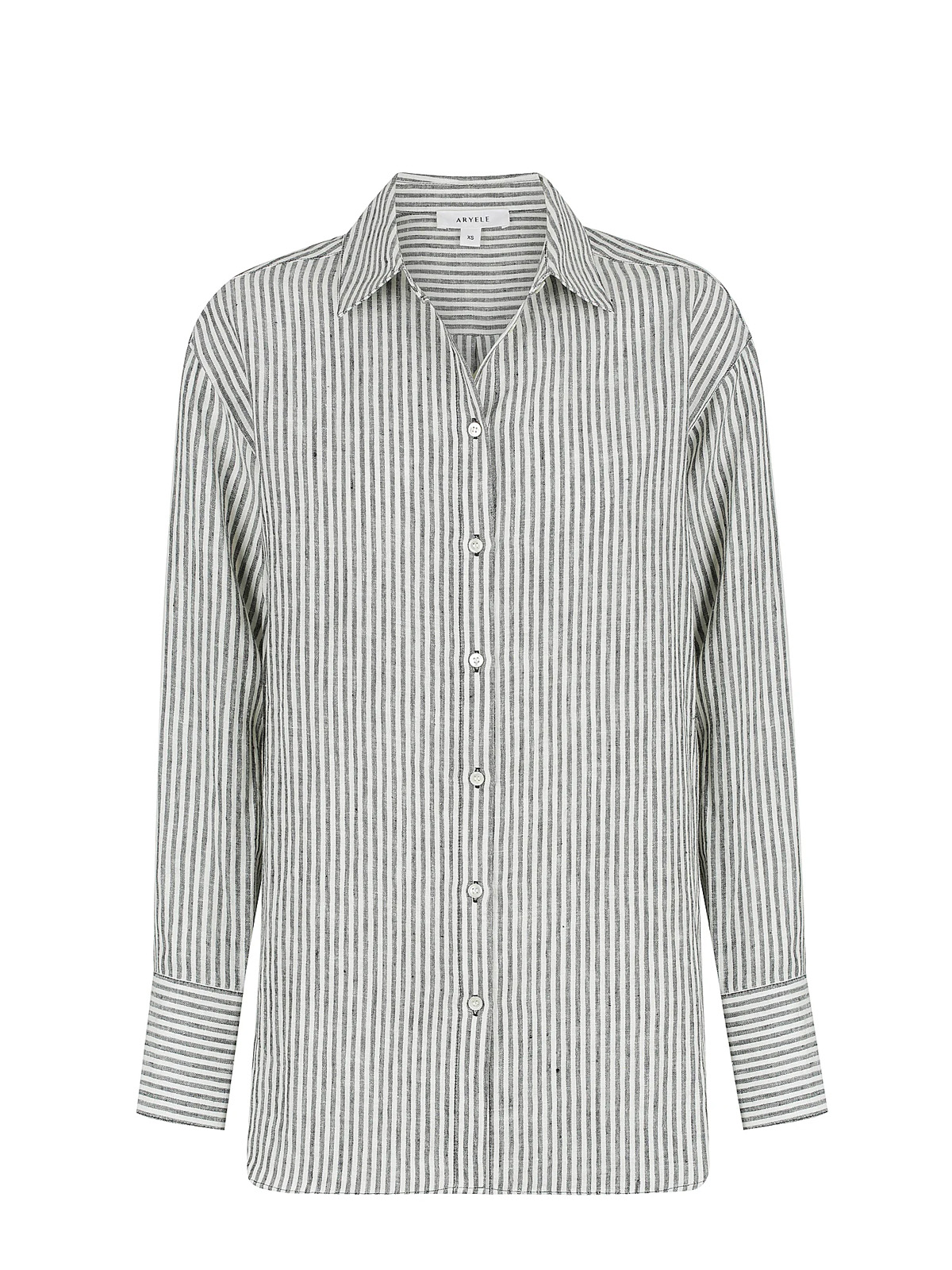 Alexa Stripe Shirt / Black/Ivory - Seventh Pocket