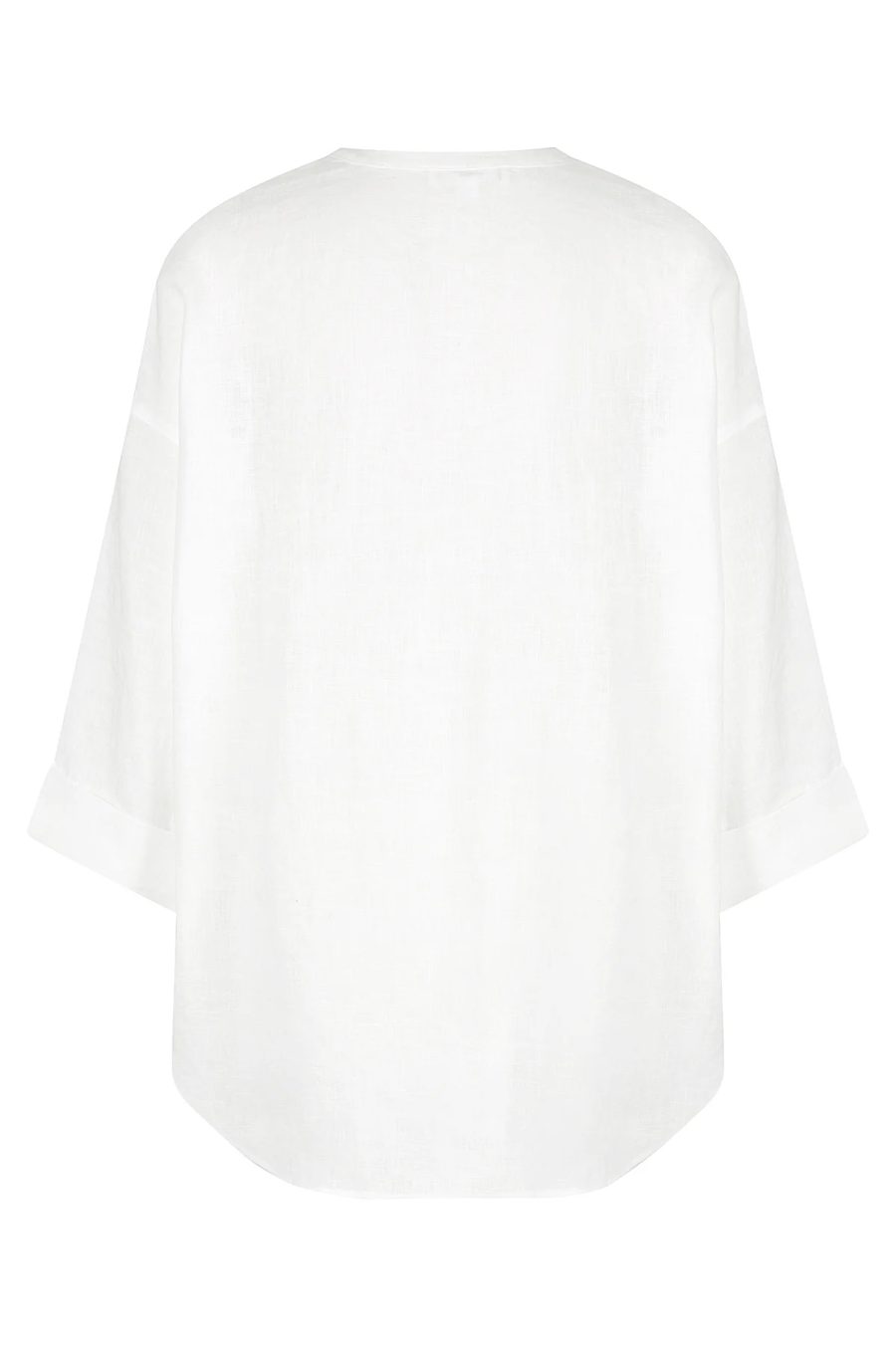 aryele the label ashlee linen tunic shirt white