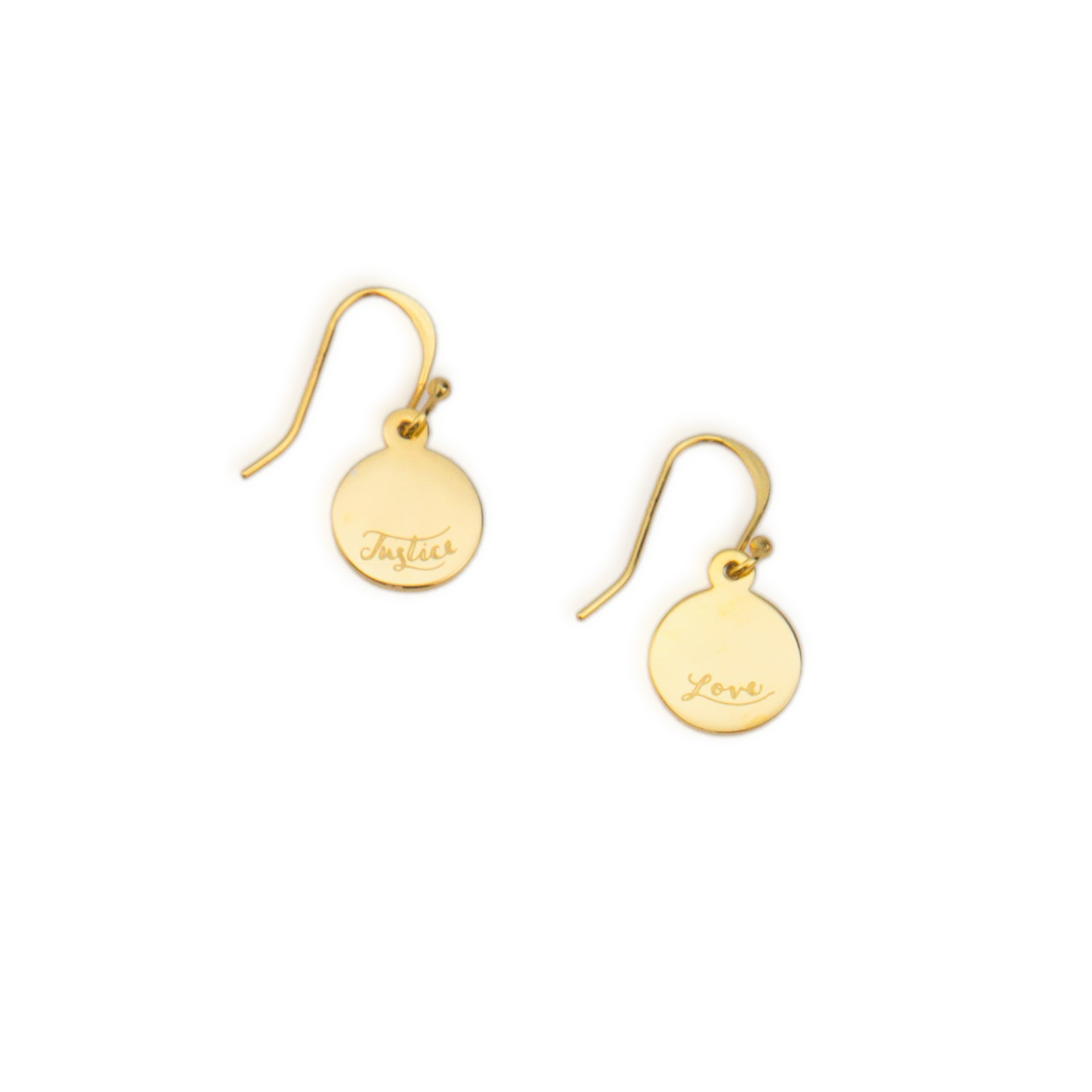 eden love and justice drop earrings gold